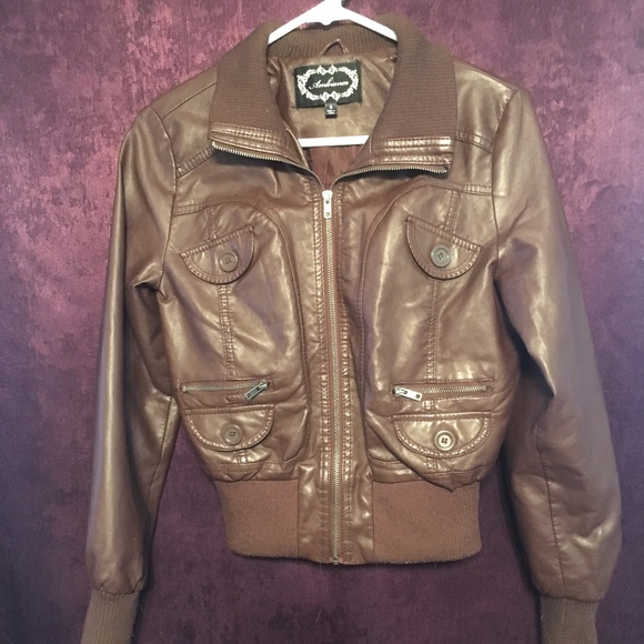 Brown Leather Jacket - Picture 1 of 2